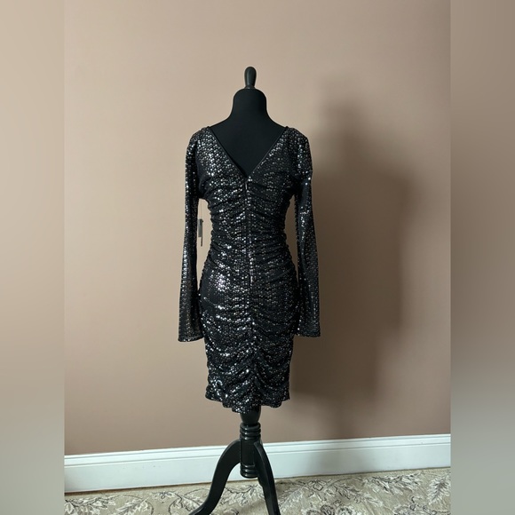 Guess Sequin Long Sleeve Dress - Picture 2 of 4